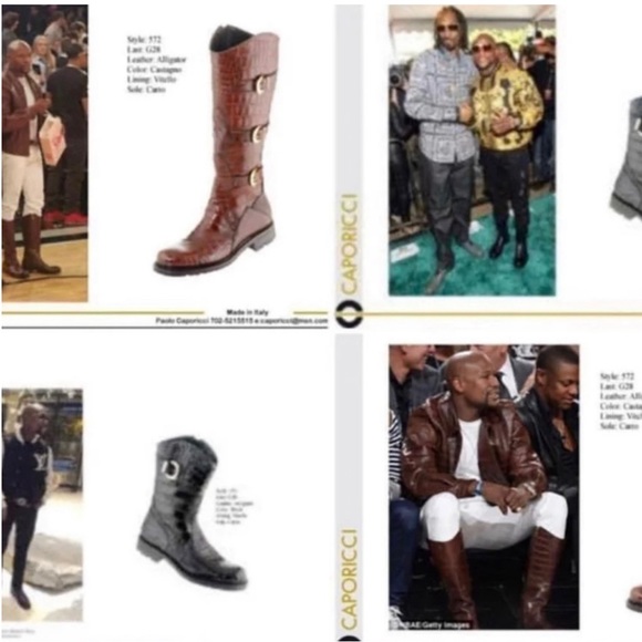 Caporicci 573 Black Genuine alligator boots - Picture 3 of 3